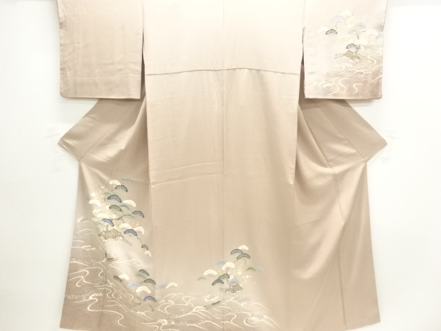 JAPANESE KIMONO / HOMONGI / BOAT & PINE 
